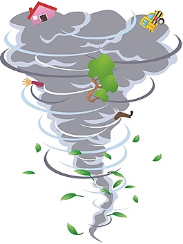 卡通龍卷風(fēng)旋風(fēng)矢量素材