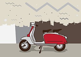 摩托車騎行矢量素材