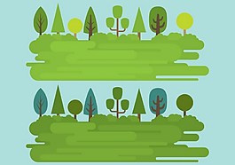 綠色植物風(fēng)景矢量素材