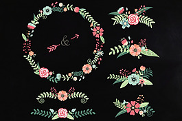 枝花花環(huán)裝飾