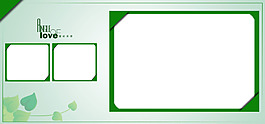 绿色春天边框淘宝全屏banner背景