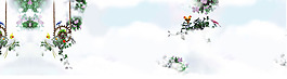 春季藍(lán)天白云花藤淘寶全屏banner背景