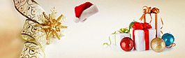 簡約圣誕節(jié)禮物淘寶全屏banner背景