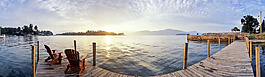夏天海边木桥淘宝全屏banner背景