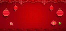 夏季中國(guó)風(fēng)喜慶淘寶全屏banner背景