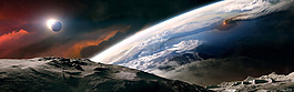 天空銀河星球淘寶全屏banner背景