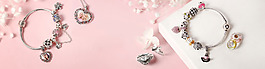 粉色浪漫手勢淘寶全屏banner背景