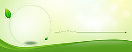 綠色線條圓形淘寶全屏banner背景