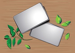 手機葉子矢量素材