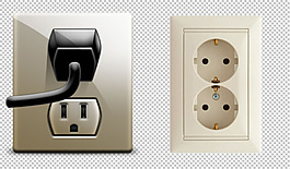 電源插座圖片免摳png透明圖層素材