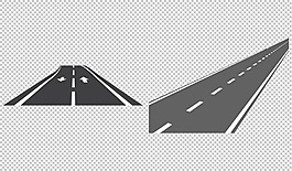 唯美公路意境图片免抠png透明图层素材