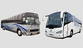 長途大巴汽車免摳png透明圖層素材