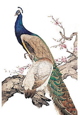 精美復古花鳥畫圖案