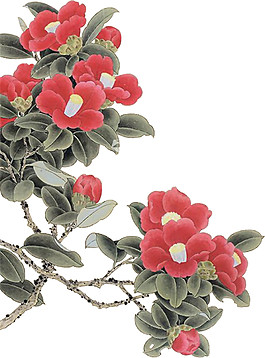 紅色花枝免扣PNG元素