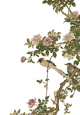 精美復(fù)古花鳥(niǎo)系列元素