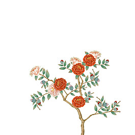 簡(jiǎn)約花枝圖案元素