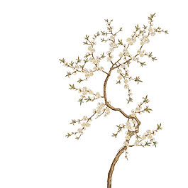 復(fù)古簡約花枝圖案元素