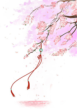 古風(fēng)水彩花卉圖案元素