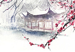 精美古风花卉图案元素