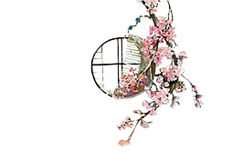 简约古风花卉图案