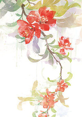 簡(jiǎn)約花卉圖案元素
