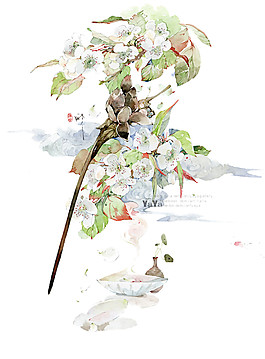 精美古風(fēng)花朵圖案元素