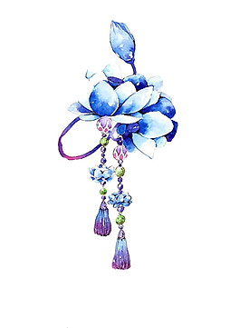 精美古風(fēng)花朵圖案