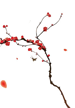 简约古风花卉图案元素