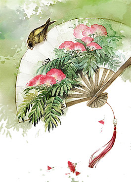 復(fù)古風(fēng)花草圖案元素