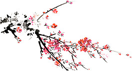 古風(fēng)梅花枝圖案元素