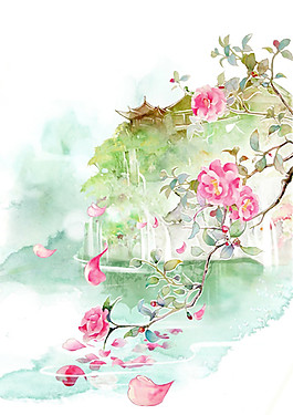 精美古典花卉图案元素