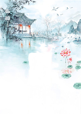 精美古风花卉图案元素