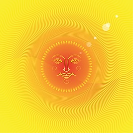 太陽頭像矢量合集
