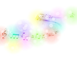 一串精美音乐音符矢量图