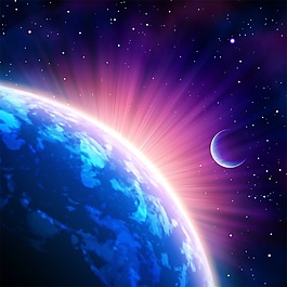 神秘星球银河系矢量