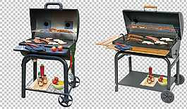 bbq烤架免摳png透明圖層素材