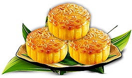 精美月餅中秋元素