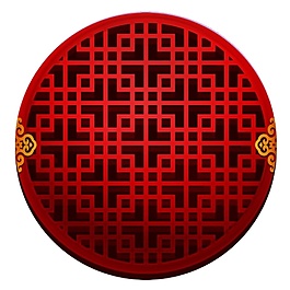 圓形中國(guó)結(jié)圖案元素