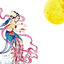 創(chuàng)意嫦娥奔月中秋元素