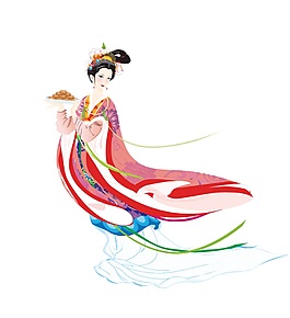 簡(jiǎn)約嫦娥中秋元素PNG