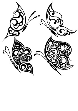 黑色簡(jiǎn)約蝴蝶合集矢量素材