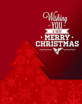 紅色經(jīng)典圣誕節(jié)賀卡矢量素材