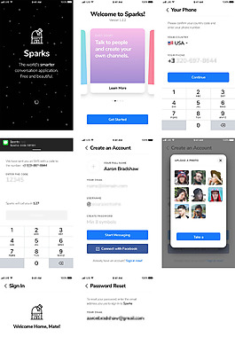 Sparks注冊流程界面sketch素材