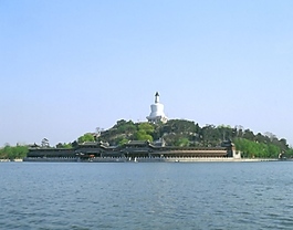 頤和園白塔皇家園林湖面