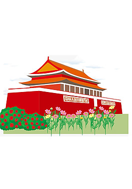 天安門國慶節(jié)元素素材