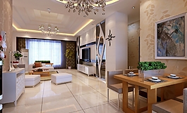 溫馨現(xiàn)代風(fēng)客廳吊頂效果圖設(shè)計(jì)
