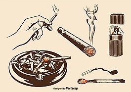 吸煙矢量素材