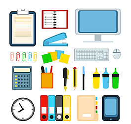 辦公用品卡通圖案