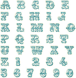 英文字母藝術(shù)字圖案