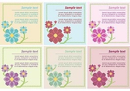 鲜花信息图框矢量素材